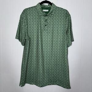 Fore Fathers "The Golfing Dad" Performance Polo Shirt 4-Way Stretch Green Size L